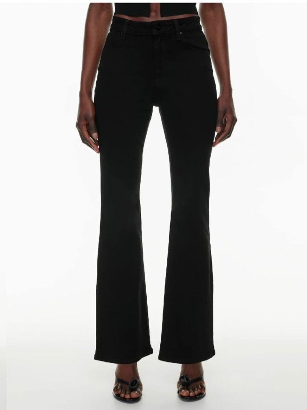Aritzia Ten Motive Flared Black Jeans (Tight high rise flared jeans)